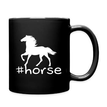 Funny Horse Hashtag - Full Colour Mug - black - Right
