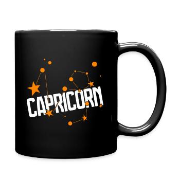 Funny Capricorn Sign Of Zodiac Horoscope Gifts - Full Colour Mug - black - Right