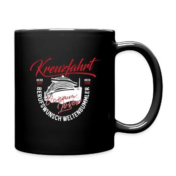 Kreuzfahrt – AIDA Ocean Lover - Tasse einfarbig - Schwarz - Rechts