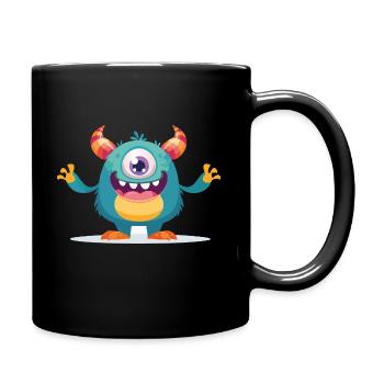 Monster-Alarm! - Tasse einfarbig - Schwarz - Rechts