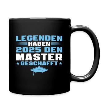 Studium Abschluss Master 2025 - Tasse einfarbig - Schwarz - Rechts