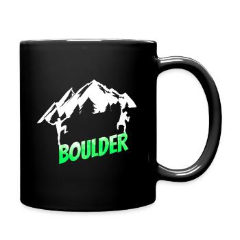 Bouldering Climbing Mountains - Full Colour Mug - black - Right