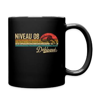 8 Ans de Mariage Noce de Laine Niveau 8 Débloqué - Mug uni - noir - Droite