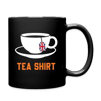 Tea Shirt – Calm Teacup Pun - Full Colour Mug - black - Right