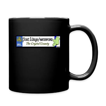 WATERFORD, IRELAND: licence plate tag style decal - Full Colour Mug - black - Right