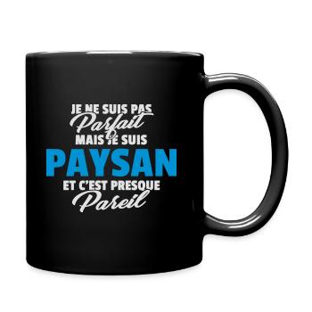 Pas parfait mais paysan - Mug uni - noir - Droite