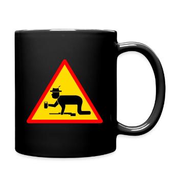 betrunkener Jäger - Tasse einfarbig - Schwarz - Rechts