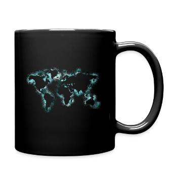 map of the world - Full Colour Mug - black - Right