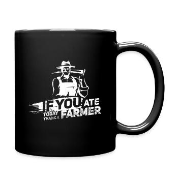 Bauer Landwirt - Tasse einfarbig - Schwarz - Rechts