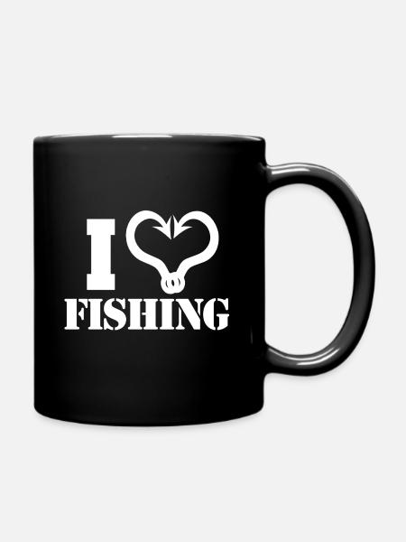 Angler - Tasse einfarbig - Schwarz