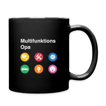Multifunktions Opa Geschenk bester Opa - Tasse einfarbig - Schwarz - Rechts