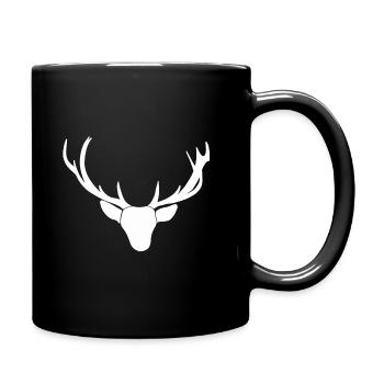 Deer antler wilderness - Full Colour Mug - black - Right