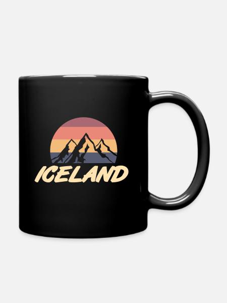 island - Tasse einfarbig - Schwarz