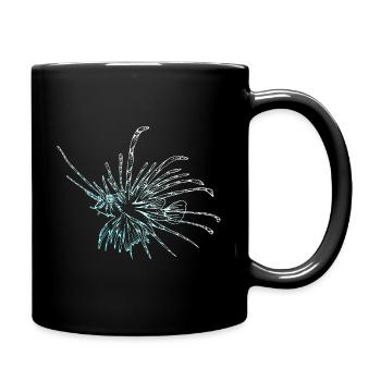 Taucher Tauchen Feuerfisch - Tasse einfarbig - Schwarz - Rechts