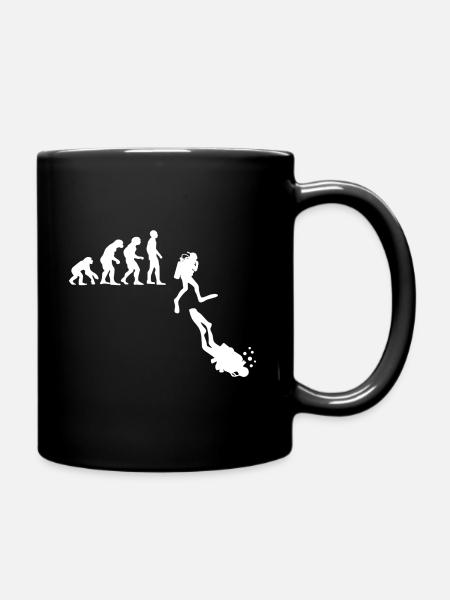 Evolution de la plongée sous-marine - Mug uni - noir