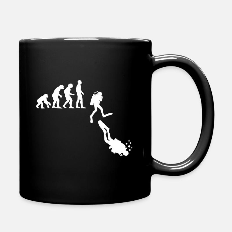 Evolution de la plongée sous-marine - Mug uni - noir