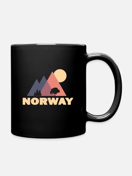 norwegen - Tasse einfarbig - Schwarz