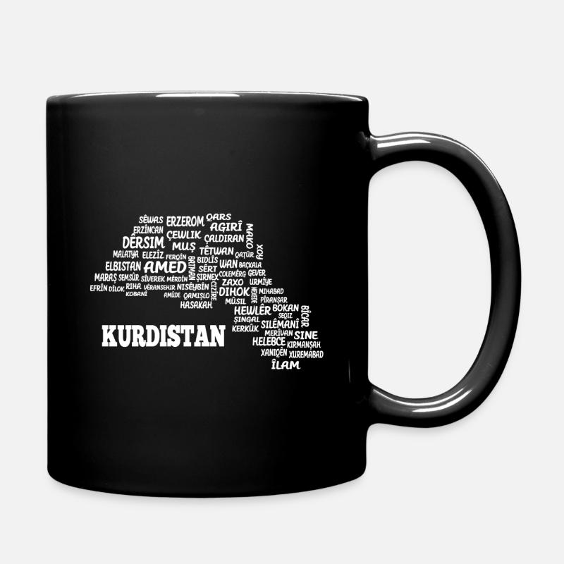 Kurdistan Map Kurdische Flagge Kurds Geschenk - Tasse einfarbig - Schwarz