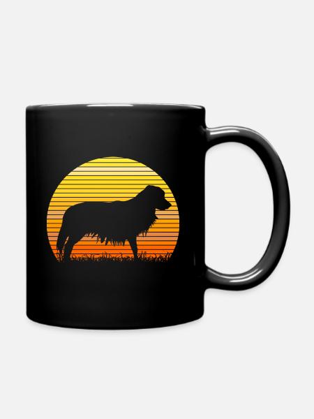 Kooikerhondje Kooiker Sonnenaufgang Silhouette - Tasse einfarbig - Schwarz