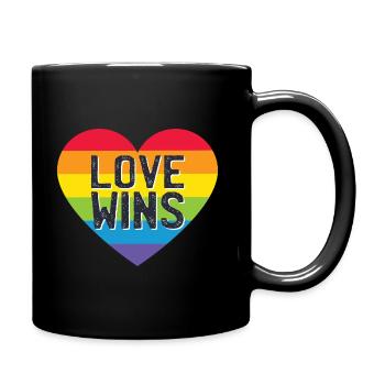 Love Wins - Full Colour Mug - black - Right