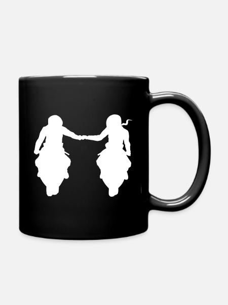 Bikercouple couple couple moto super athlètes - Mug uni - noir