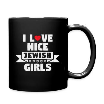 I love nice jewish girls - Full Colour Mug - black - Right