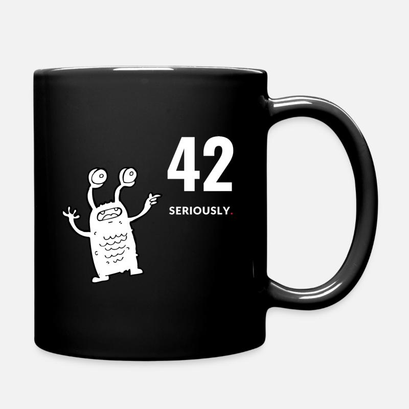42 Birthday - Universe - Galaxy - Full Colour Mug - black