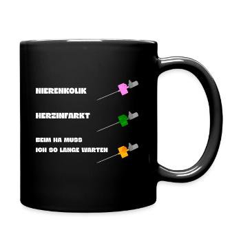 Rettungsdienst Notfallsanitäter Notarzt NA - Tasse einfarbig - Schwarz - Rechts