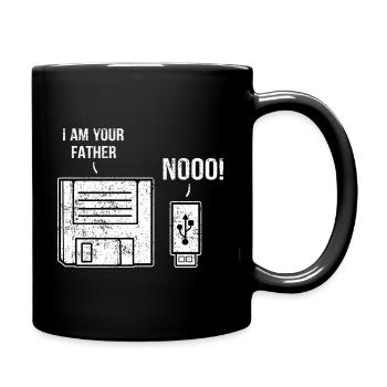 IT Programmierer Im Your Father Diskette - Tasse einfarbig - Schwarz - Rechts