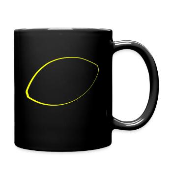 Football Silhouette Touchdown America Quarterback - Full Colour Mug - black - Right