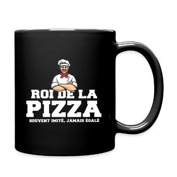 Roi de la pizza pizzaiolo cadeau drôle - Mug uni - noir - Droite