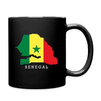 Senegal - Tasse einfarbig - Schwarz - Rechts