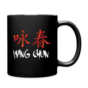 Wing chun Wingtsun Chinese characters - Full Colour Mug - black - Right