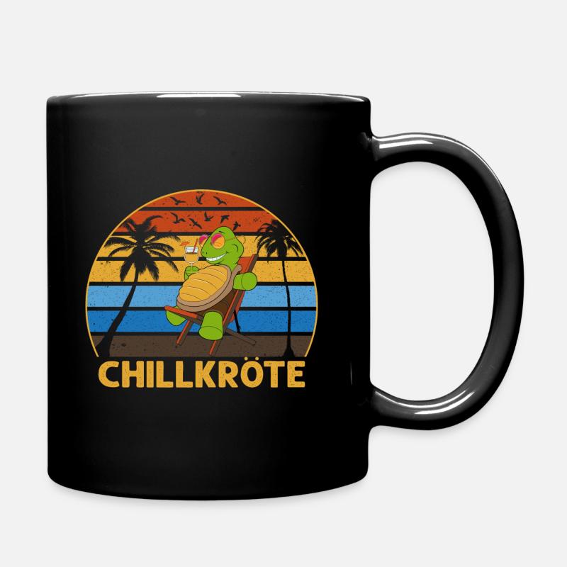 Chillkröte - Tasse einfarbig - Schwarz