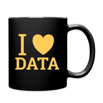 "Love Data" | Data Scientist - Full Colour Mug - black - Right