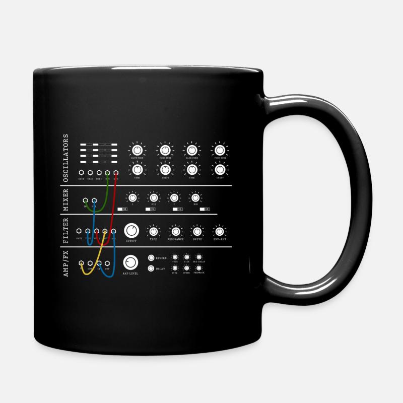 Modular Synthesizer Analog Music Producer - Full Colour Mug - black