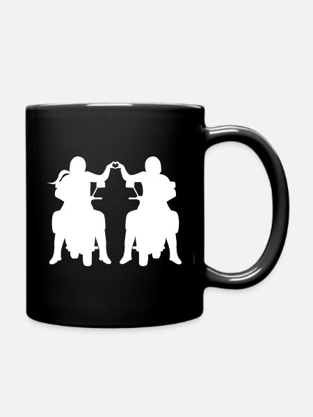 Bikercouple Moto couple Tourer Couple - Mug uni - noir