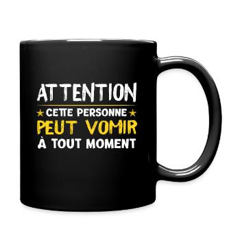 Vomito cadeau drôle alcool vomir - Mug uni - noir - Droite