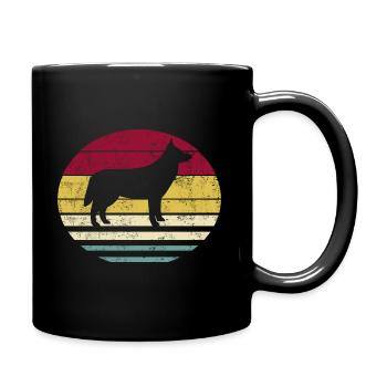 Harzer Fuchs Retro Vintage Silhouette - Tasse einfarbig - Schwarz - Rechts