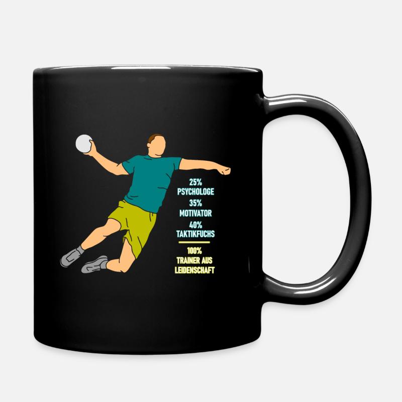 Handballtrainer aus Leidenschaft Spruch Handball - Tasse einfarbig - Schwarz