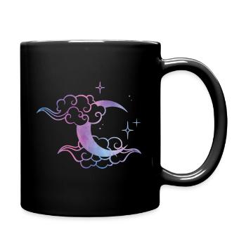 Pastell Goth Mond Niedlicher Mond Kunst - Tasse einfarbig - Schwarz - Rechts