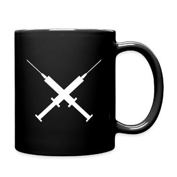 Spritze - Tasse einfarbig - Schwarz - Rechts