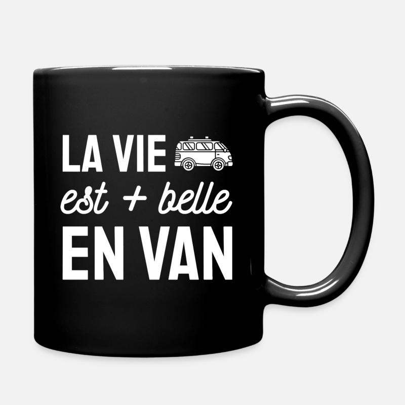 La vie est plus belle en van - Van Life - Mug uni - noir