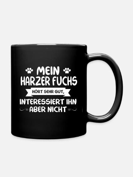 Harzer Fuchs - Tasse einfarbig - Schwarz