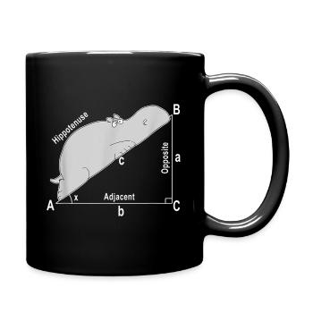 Hippo, cadeau drôle de T-shirt d'hippopotame - Mug uni - noir - Droite