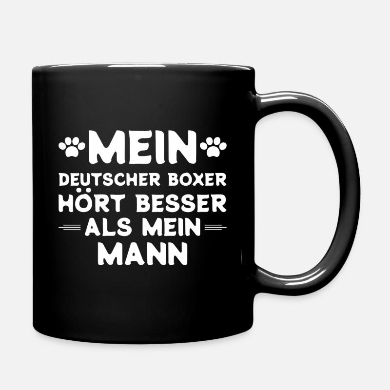 Deutscher Boxer Ehemann - Tasse einfarbig - Schwarz