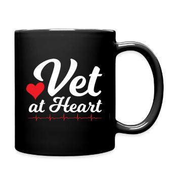 Vétérinaire dans le cœur - Mug uni - noir - Droite