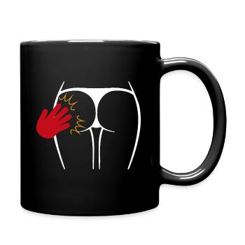 Po-Knacken| Gesäussert| Geschenk beauf - Tasse einfarbig - Schwarz - Rechts