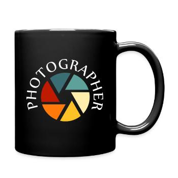 Fotograf Fotografin Geschenkidee Fotografie - Tasse einfarbig - Schwarz - Rechts