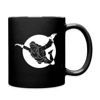 Silhouette Skydiving cadeau parachute vintage - Mug uni - noir - Droite